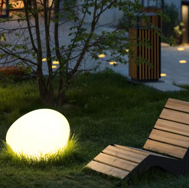 Outdoor Solar Cobblestone Lawn Light-1